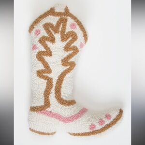 Cowgirl Boot Throw Pillow Western Boho